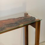 S808 Australian Scented Rosewood and Glass Top Console Table - Image 3