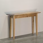 S849 "Rainbow Serpent" Camphor Laurel Console Table featuring Ripple Resin