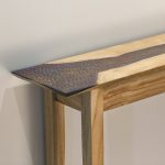 S849 "Rainbow Serpent" Camphor Laurel Console Table featuring Ripple Resin - Image 2