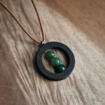 S4033-033 Ebony and Aventurine Amulet
