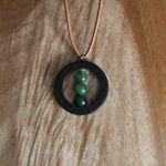 S4033-033 Ebony and Aventurine Amulet - Image 2