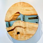 0709D Tasmanian Huon Pine Round Infinity Mirror